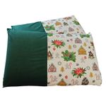 Casa si Gradina - Textile si covoare - Lenjerii de pat - Fete de perna - Set 2 fete de perna Craciun, Ginger Green ARIALE, 50x70cm, bumbac ranforce, Multicolor - Infinity.ro