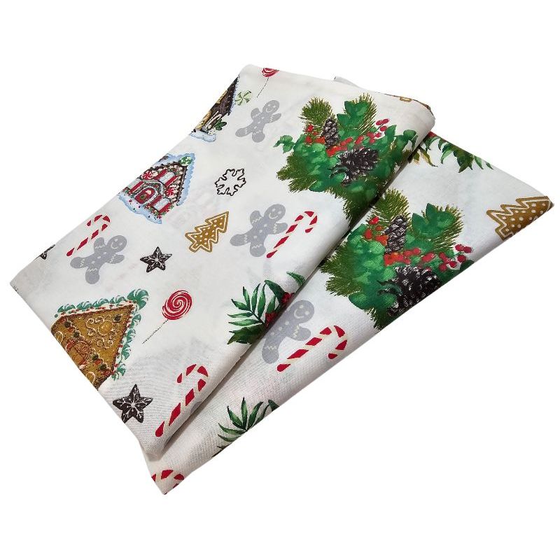 Casa si Gradina - Textile si covoare - Lenjerii de pat - Fete de perna - Set 2 fete de perna Craciun, Ginger Classic ARIALE, 50x70cm, bumbac ranforce, Multicolor - Infinity.ro