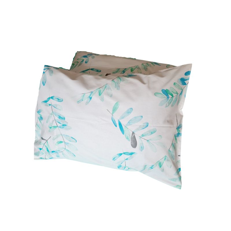 Casa si Gradina - Textile si covoare - Lenjerii de pat - Fete de perna - Set 2 fete de perna, ARIALE, Alb/Bleu, 50x70cm, bumbac ranforce - Infinity.ro