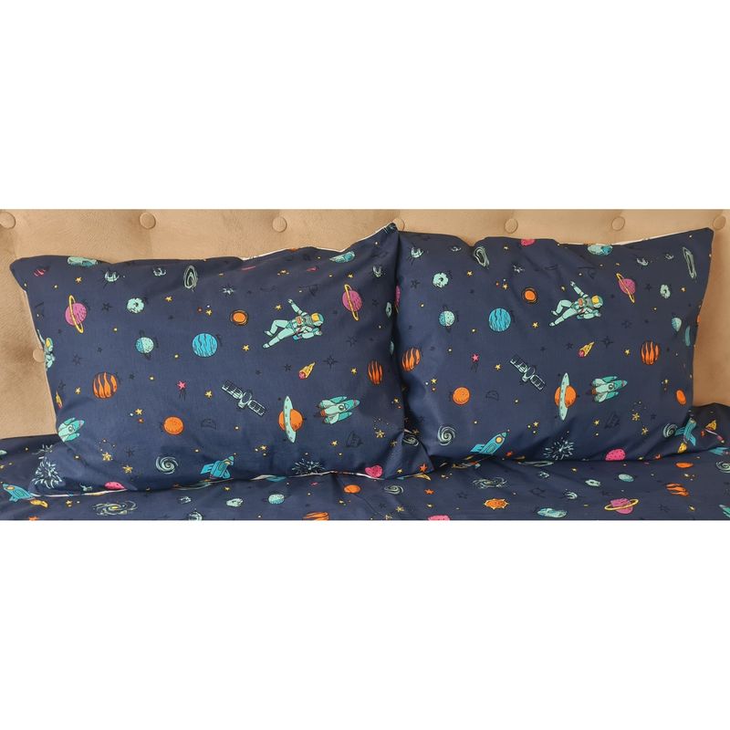 Casa si Gradina - Textile si covoare - Lenjerii de pat - Fete de perna - Set 2 fete de perna, ARIALE, Bleumarin, 50x70cm, bumbac ranforce - Infinity.ro