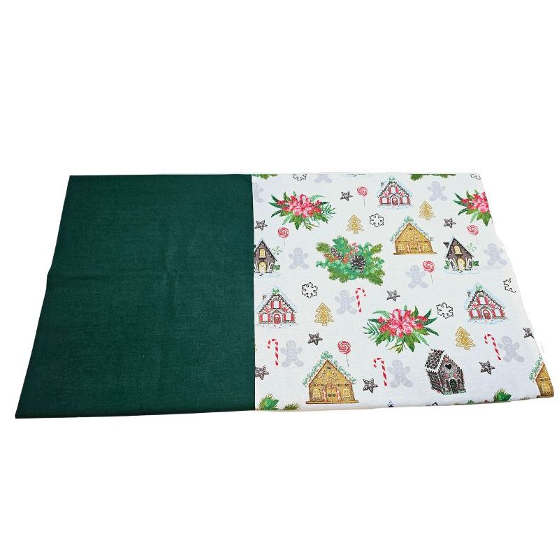 Casa si Gradina - Textile si covoare - Lenjerii de pat - Fete de perna - Set 2 fete de perna Craciun, Ginger Green ARIALE, 50x70cm, bumbac ranforce, Multicolor - Infinity.ro