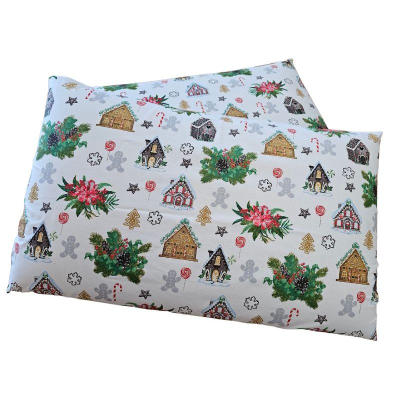 Casa si Gradina - Textile si covoare - Lenjerii de pat - Fete de perna - Set 2 fete de perna Craciun, Ginger Classic ARIALE, 50x70cm, bumbac ranforce, Multicolor - Infinity.ro