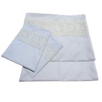 Casa si Gradina - Textile si covoare - Lenjerii de pat - Seturi de lenjerie - Lenjerie de pat Dulce Visare Ariale, pentru 2 persoane, 4 piese, bumbac ranforce, Alb - Infinity.ro