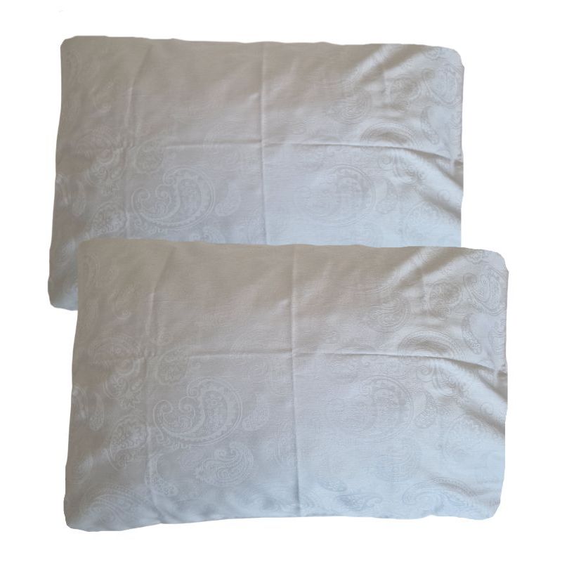 Casa si Gradina - Textile si covoare - Lenjerii de pat - Seturi de lenjerie - Lenjerie Jaquard 2 persoane, ARIALE, 3 piese, Alb - Infinity.ro