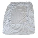 Casa si Gradina - Textile si covoare - Lenjerii de pat - Seturi de lenjerie - Lenjerie de pat pentru 2 persoane, 4 piese, damasc satinat, cearceaf de pat cu elastic 180 x 200 x 25, Alb - Infinity.ro