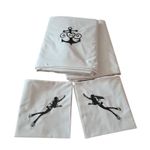 Casa si Gradina - Textile si covoare - Lenjerii de pat - Seturi de lenjerie - Lenjerie de pat brodata Sea Lovers by Ariale, pentru 2 persoane, 4 piese, bumbac ranforce, 200 x220 cm - Infinity.ro