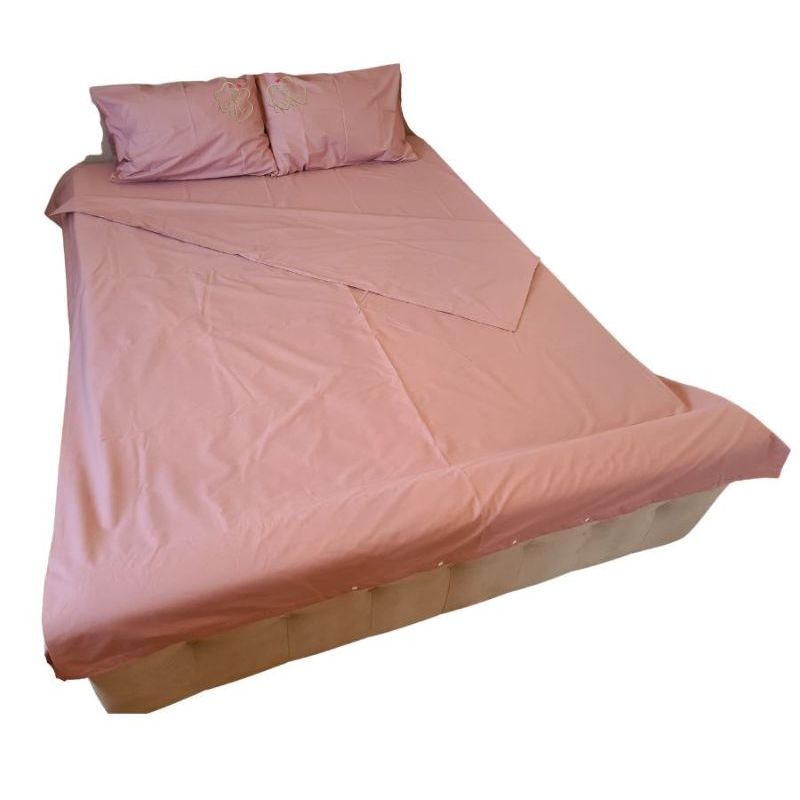 Casa si Gradina - Textile si covoare - Lenjerii de pat - Seturi de lenjerie - Lenjerie de pat brodata Family by Ariale, pentru 2 persoane, 4 piese, bumbac ranforce, 200 x220 cm, Lila - Infinity.ro