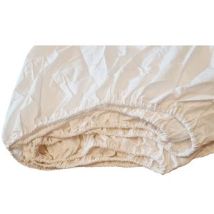 Husa de pat cu elastic ARIALE, bumbac ranforce, 180 x 200 x 25/27cm, Alb