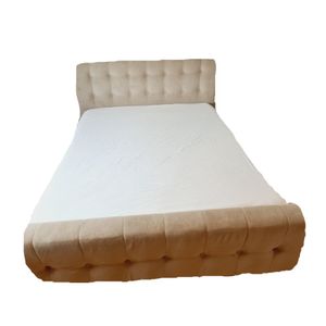 Husa de pat cu elastic ARIALE, bumbac ranforce, 180 x 200 x 25/27cm, Alb
