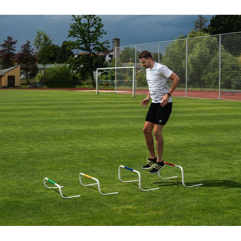 Sport si Outdoor - Accesorii si echipamente sportive - Accesorii antrenament si tabele tactice - Set 6 obstacole / gardulete antrenament Sportek inaltime 25 cm cu geanta transport - Infinity.ro