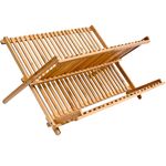 Casa si Gradina - Bucatarie si vesela - Organizare si depozitare bucatarie - Scurgator vase - Suport uscator vase Cross, Bambus, 42 cm latime - Infinity.ro