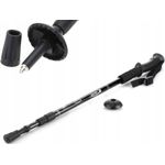 Sport si Outdoor - Camping - Accesorii camping si drumetii - Bat trekking din aluminiu, sistem anti-soc, 1 bucata, 64 - 135 cm, negru - Infinity.ro