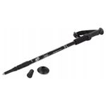 Sport si Outdoor - Camping - Accesorii camping si drumetii - Bat trekking din aluminiu, sistem anti-soc, 1 bucata, 64 - 135 cm, negru - Infinity.ro