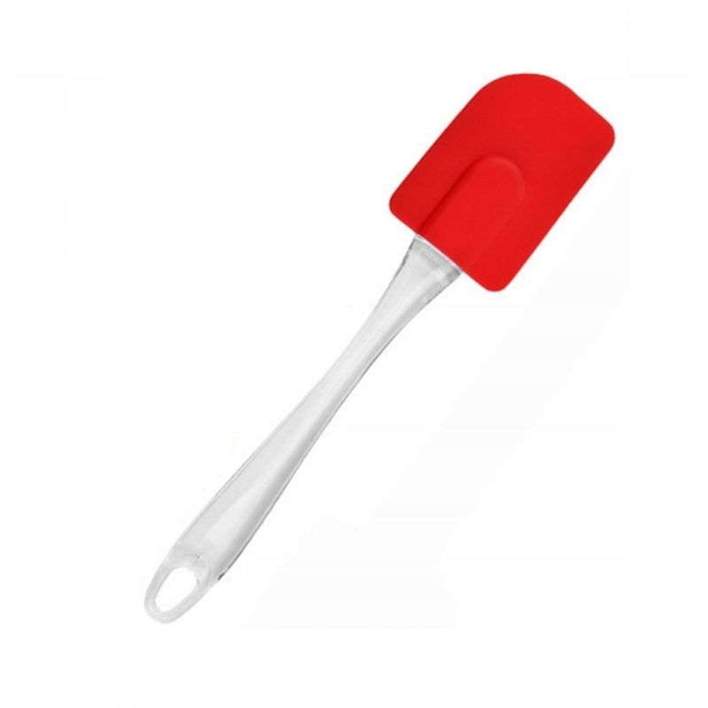 Casa si Gradina - Bucatarie si vesela - Ustensile bucatarie - Pensule, spatule si teluri bucatarie - Spatula din silicon pentru bucatarie, 24 cm, maner acrilic, rosu - Infinity.ro