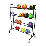 Sport si Outdoor - Accesorii si echipamente sportive - Accesorii antrenament si tabele tactice - Suport mingi Sportek, stativ mobil pentru 20 mingi - Infinity.ro