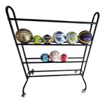 Sport si Outdoor - Accesorii si echipamente sportive - Accesorii antrenament si tabele tactice - Suport mingi Sportek, stativ mobil pentru 20 mingi - Infinity.ro