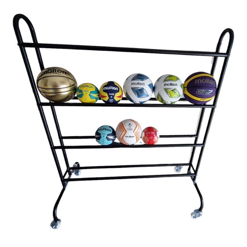 Sport si Outdoor - Accesorii si echipamente sportive - Accesorii antrenament si tabele tactice - Suport mingi Sportek, stativ mobil pentru 20 mingi - Infinity.ro