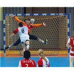 Sport si Outdoor - Sporturi de echipa - Handbal - Set 2 plase porti handbal Huck 3x2 m WM,  fir 5 mm fara nod, culoare galbena - Infinity.ro