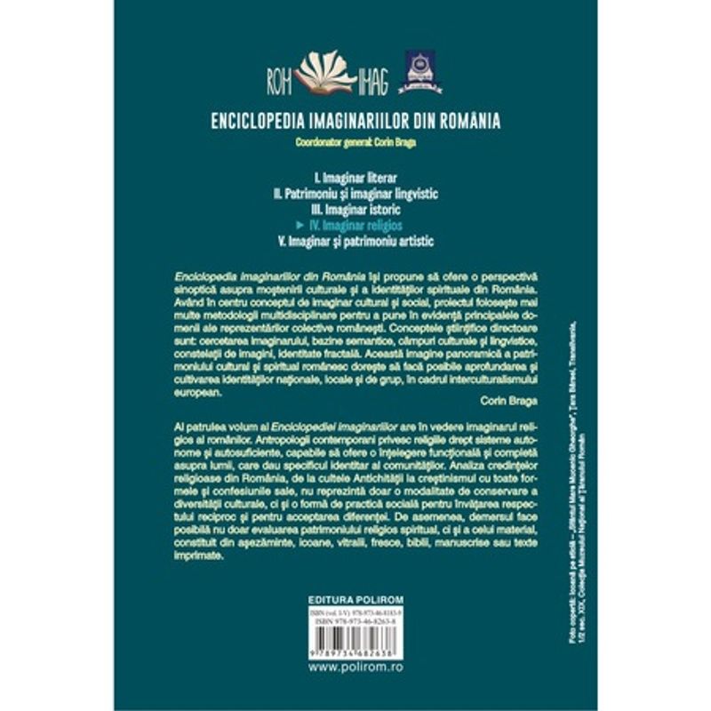 Carti si Birotica - Carti - Religie - Enciclopedia imaginariilor din Romania. Vol. IV: Imaginar religios, Ioan Chirila - Infinity.ro