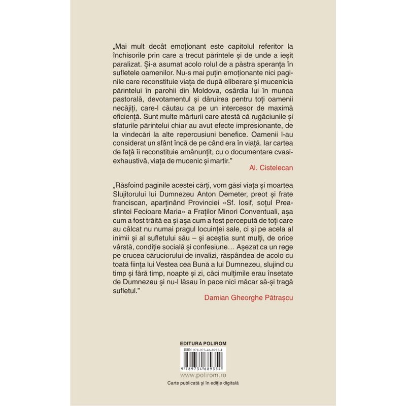 Carti si Birotica - Carti - Religie - Mai liber ca oricand. Parintele Anton Demeter, Francisca Baltaceanu , Monica Brosteanu - Infinity.ro