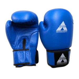 Manusi box lupta Anastasia, piele naturala, albastre, 14 OZ