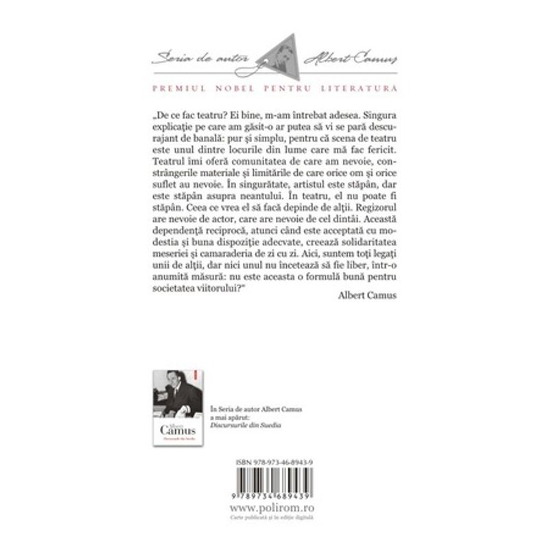 Carti si Birotica - Carti - Beletristica - Albert Camus. Teatru - Albert Camus - Infinity.ro