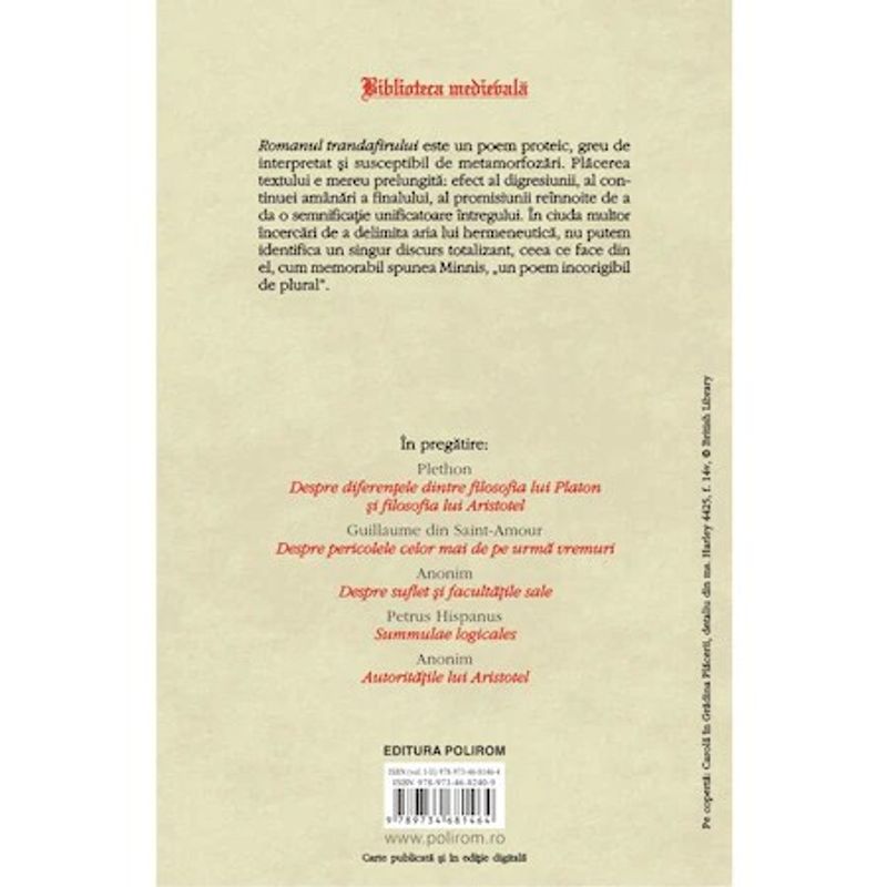 Carti si Birotica - Carti - Beletristica - Romanul trandafirului - Guillaume de LorrisJean de Meun - Infinity.ro