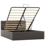 Casa si Gradina - Mobilier - Paturi si accesorii - Paturi - Cadru pat hidraulic lada si LED gri 140x200 cm piele ecologica - Infinity.ro