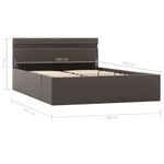 Casa si Gradina - Mobilier - Paturi si accesorii - Paturi - Cadru pat hidraulic lada si LED gri 140x200 cm piele ecologica - Infinity.ro