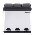 Casa si Gradina - Mobilier - Organizare si depozitare - Cosuri de gunoi - Cos gunoi sortare deseuri, Inox, 54 L - Infinity.ro