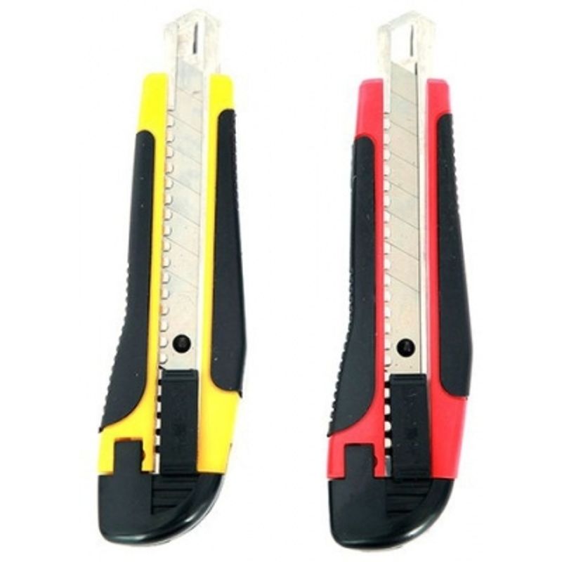 Carti si Birotica - Birotica - Accesorii de birou - Foarfece si cuttere - Cutter utilitar cu auto-blocare grip de cauciuc18mm diverse culori M&G - Infinity.ro