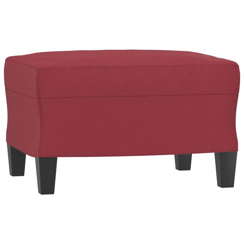 Casa si Gradina - Mobilier - Scaune si fotolii - Fotolii - Fotoliu canapea cu taburet, rosu vin, 60 cm, piele ecologica - Infinity.ro