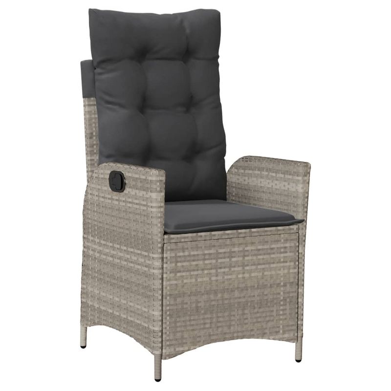 Casa si Gradina - Gradina si terasa - Mobilier exterior - Scaune si sezlonguri gradina - Scaune de gradina rabatabile cu perne, 2 buc., gri, poliratan - Infinity.ro