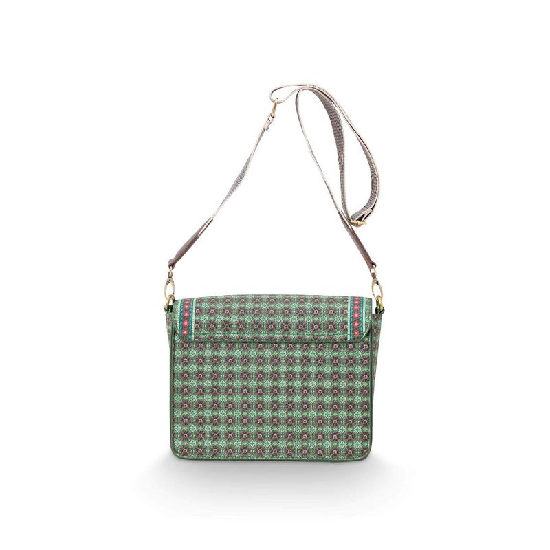 Fashion, accesorii si bijuterii - Femei - Accesorii femei - Genti si rucsacuri femei - Geanta verde crossbody 19x6x16 cm colectia Clover - Infinity.ro