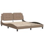Casa si Gradina - Mobilier - Paturi si accesorii - Paturi - Cadru pat cu lumini LED, cappuccino, 160x200 cm piele ecologica - Infinity.ro