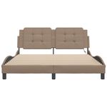 Casa si Gradina - Mobilier - Paturi si accesorii - Paturi - Cadru pat cu lumini LED, cappuccino, 160x200 cm piele ecologica - Infinity.ro