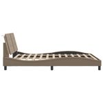 Casa si Gradina - Mobilier - Paturi si accesorii - Paturi - Cadru pat cu lumini LED, cappuccino, 160x200 cm piele ecologica - Infinity.ro