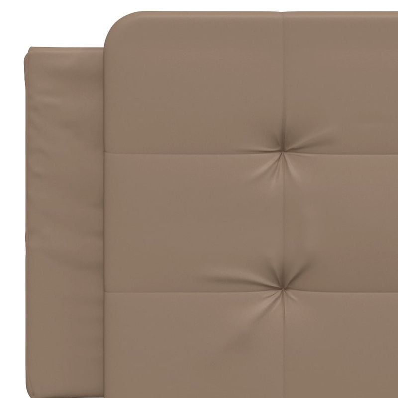 Casa si Gradina - Mobilier - Paturi si accesorii - Paturi - Cadru pat cu lumini LED, cappuccino, 160x200 cm piele ecologica - Infinity.ro