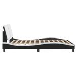 Casa si Gradina - Mobilier - Paturi si accesorii - Paturi - Cadru de pat cu LED, alb si negru, 160x200 cm, piele ecologica - Infinity.ro