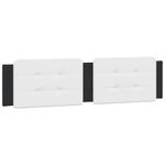 Casa si Gradina - Mobilier - Paturi si accesorii - Paturi - Cadru de pat cu LED, alb si negru, 160x200 cm, piele ecologica - Infinity.ro