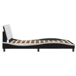 Casa si Gradina - Mobilier - Paturi si accesorii - Paturi - Cadru de pat cu tablie, negru/alb, 120x200 cm, piele ecologica - Infinity.ro