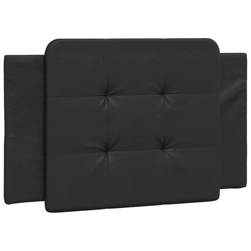Casa si Gradina - Mobilier - Paturi si accesorii - Paturi - Cadru de pat cu tablie, negru, 100x200 cm, piele ecologica - Infinity.ro