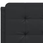 Casa si Gradina - Mobilier - Paturi si accesorii - Paturi - Cadru de pat cu tablie, negru, 140x190 cm, piele ecologica - Infinity.ro