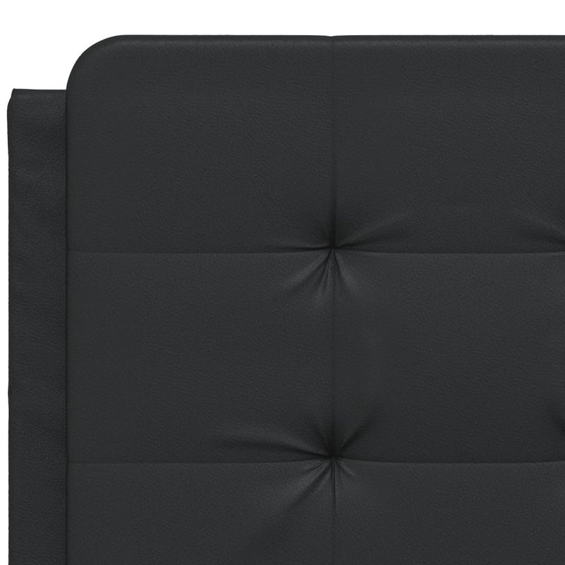 Casa si Gradina - Mobilier - Paturi si accesorii - Paturi - Cadru de pat cu tablie, negru, 140x190 cm, piele ecologica - Infinity.ro
