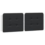 Casa si Gradina - Mobilier - Paturi si accesorii - Paturi - Pat cu saltea, alb si negru, 140x200 cm, piele ecologica - Infinity.ro