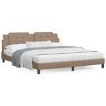 Casa si Gradina - Mobilier - Paturi si accesorii - Paturi - Cadru de pat cu LED, cappuccino, 180x200 cm, piele ecologica - Infinity.ro