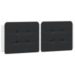 Casa si Gradina - Mobilier - Paturi si accesorii - Paturi - Cadru de pat lumini LED, alb/negru, 140x190 cm, piele ecologica - Infinity.ro