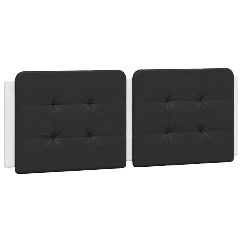 Casa si Gradina - Mobilier - Paturi si accesorii - Paturi - Cadru de pat lumini LED, alb/negru, 140x190 cm, piele ecologica - Infinity.ro