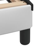 Casa si Gradina - Mobilier - Paturi si accesorii - Paturi - Cadru de pat lumini LED, alb/negru, 140x190 cm, piele ecologica - Infinity.ro