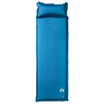 Sport si Outdoor/Camping/Saltele si accesorii pentru somn/Saltele camping - Saltea de camping auto-gonflabila, cu perna integrata, turcoaz - Infinity.ro